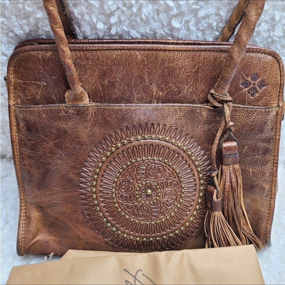 Patricia Nash Distressed Large Paris Satchel Shoulder Bag